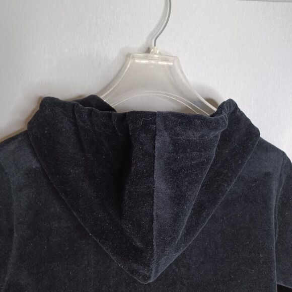 Juicy Couture Black Label Tracksuit Set Womens Large Black Velour Juicy - Picture 8 of 16